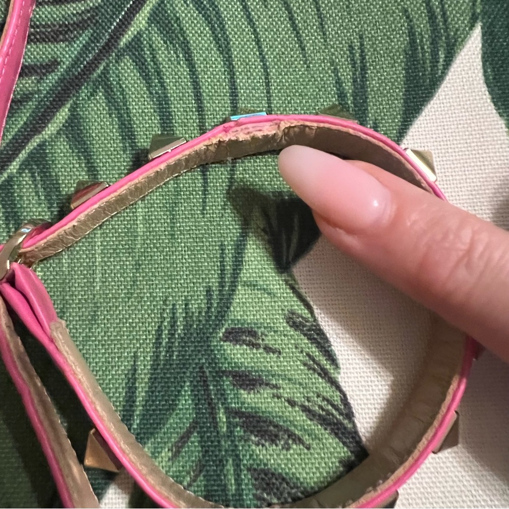 Valentino Rockstud Sandal Pink Ankle Straps - Picture 6 of 8